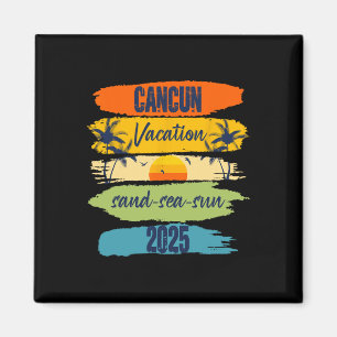 Cancun Mexico 2025 Summer Vacation Matching Family Magnet