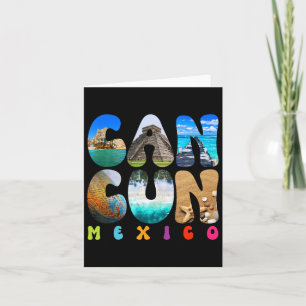 Cancun Mexico 2025 Vacation Beach Matching Family  Card