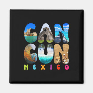 Cancun Mexico 2025 Vacation Beach Matching Family  Magnet