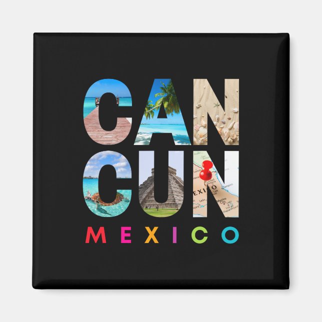 Cancun Mexico 2025 Vacation Beach Matching Family  Magnet (Front)