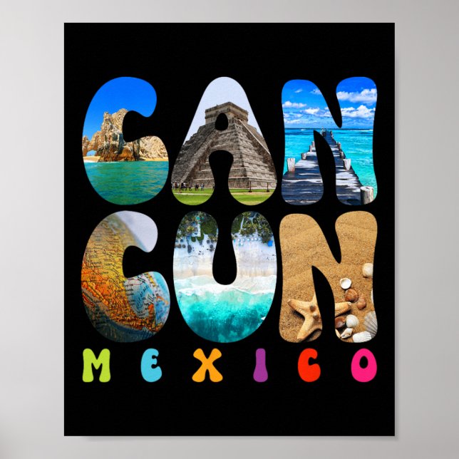 Cancun Mexico 2025 Vacation Beach Matching Family  Poster (Front)