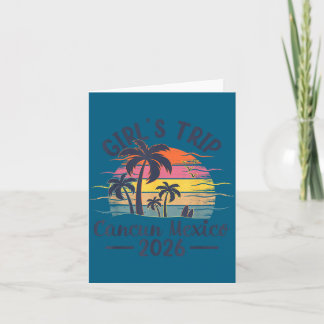 Cancun Mexico Beach Girls Trip Card