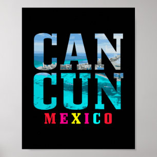 Cancun Mexico Beach Summer Vacation Souvenir Poster