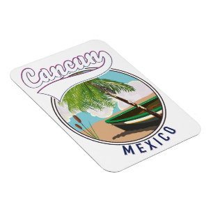 Cancun Mexico Beach travel logo Magnet