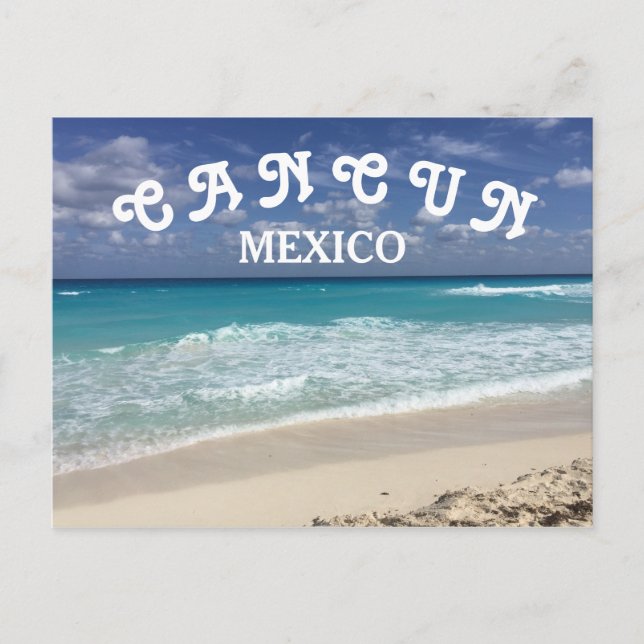 Cancun Mexico Clear Water Caribbean Beach Postcard (Front)