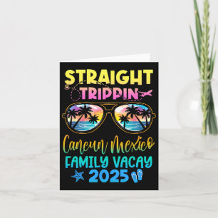 Cancun Mexico Family Vacay Vacation 2025 Straight  Card