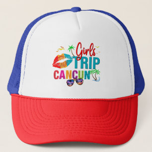 Cancun Mexico Girls Trip Colourful Vacations  Trucker Hat