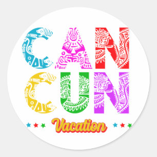Cancun Mexico Group Vacation Adventure Classic Round Sticker