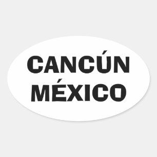 Cancun, Mexico Oval Sticker
