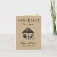 Cancun Mexico Passport Save the Date Announcement