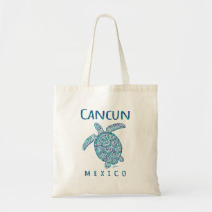Cancun Mexico Sea Turtle Beach Tote Bag