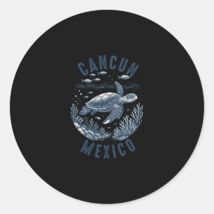 Cancun Mexico Souvenir Family Matching Vacation Ca Classic Round Sticker