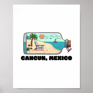 Cancun Mexico Souvenir Family Matching Vacation Ca Poster