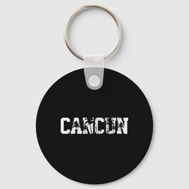 Cancun Mexico Summer Vacation Keychain (Front)