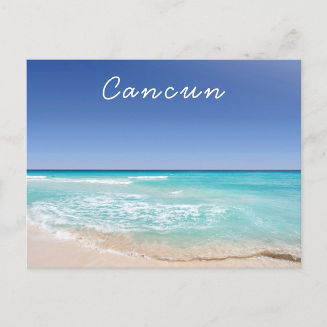 Cancun Mexico Tropical Sea Wave Beach  Postcard (Front)