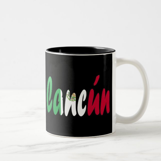 Cancun, Mexico Two-Tone Coffee Mug (Right)