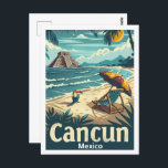 Cancun Mexico Vintage Famous Travel Place Postcard<br><div class="desc">Cancun Mexico Vintage Famous Travel Place</div>