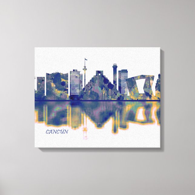 Cancun Skyline Canvas Print (Front)