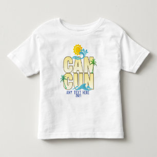 Cancun Summer Vacation Beach Palm Trees Custom T-S Toddler T-shirt