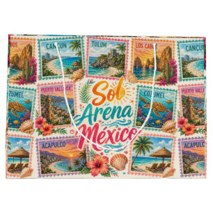 Cancun Sun Sand Mexico Beautiful Beaches Tropical Large Gift Bag