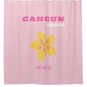 Cancun Travel Art, Mexico, Preppy, Pink Preppy Art