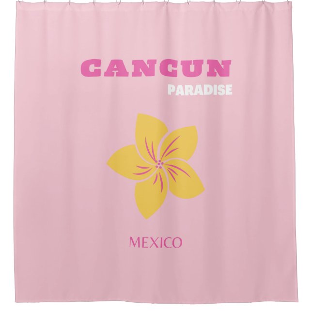 Cancun Travel Art, Mexico, Preppy, Pink Preppy Art (Front)