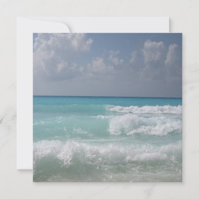 Cancun Waves Invitation (Front)