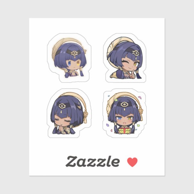 Candace Genshin Impact 4 Pack Sticker Sheet Extra  (Sheet)