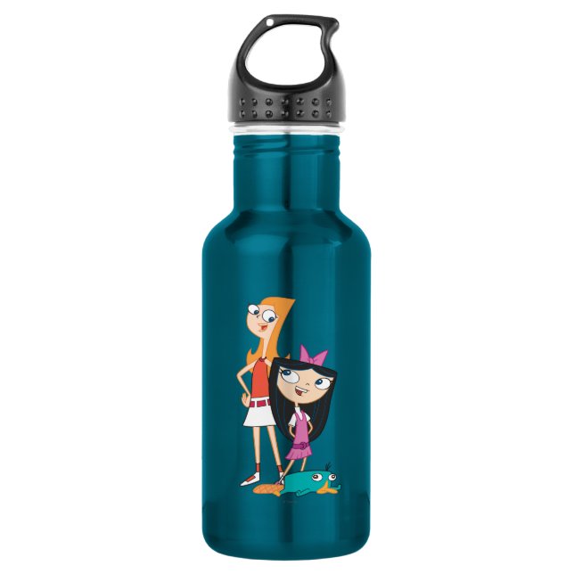 Candace, Isabella, and Agent P 532 Ml Water Bottle (Front)