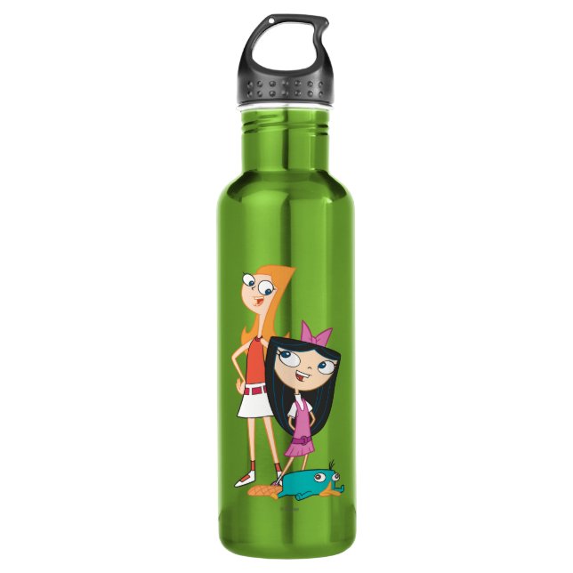 Candace, Isabella, and Agent P 710 Ml Water Bottle (Front)