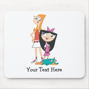 Candace, Isabella, and Agent P Mouse Pad