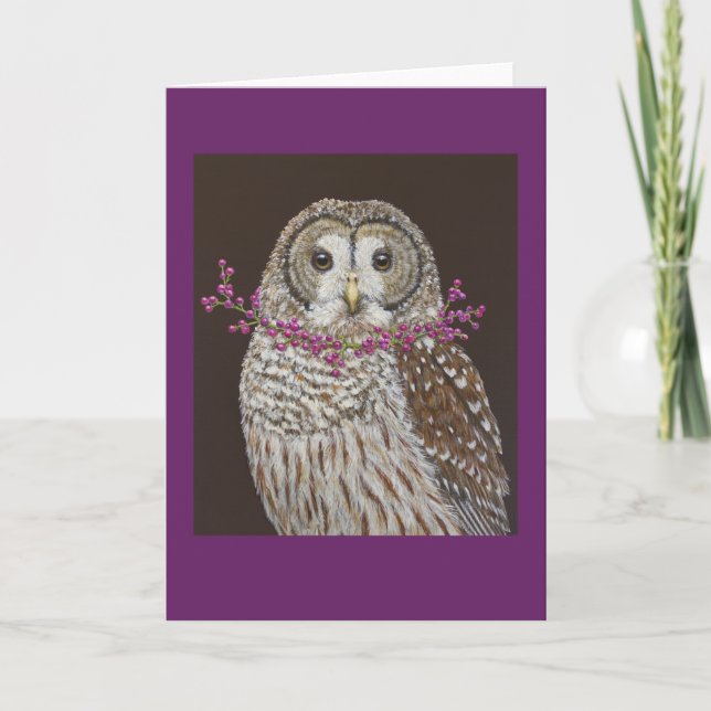 Candace la carte de voeux de hibou barred (Devant)