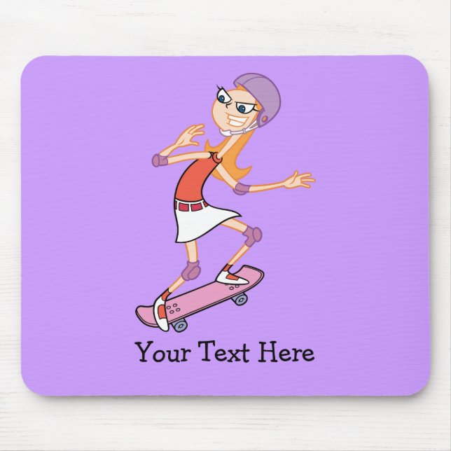 Candace on Skateboard 2 Mouse Pad (Front)