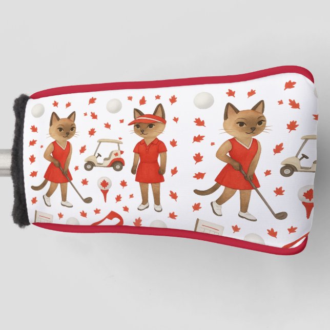 Candada Day for Golfer Cat Lovers  Golf Head Cover (Front)