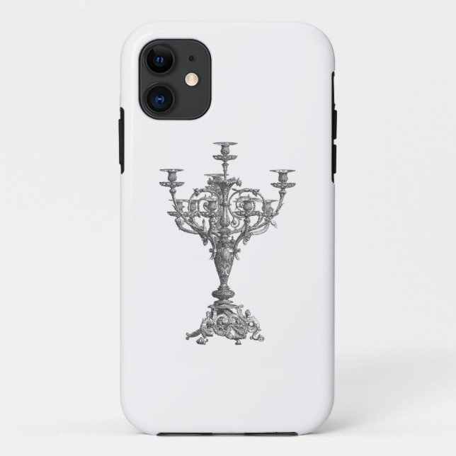 candelabra candleholder line art Case-Mate iPhone case (Back)