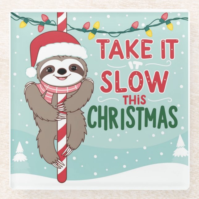 candi cane,merry christmas, season greetings, fath glass coaster (Front)