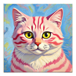“Candice” A Cherry Striped Mystique – Cat Portrait Photo Print