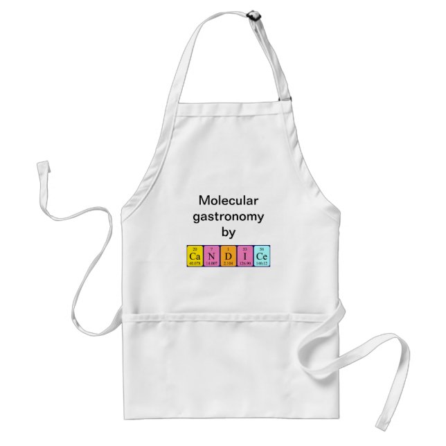 Candice periodic table name apron (Front)