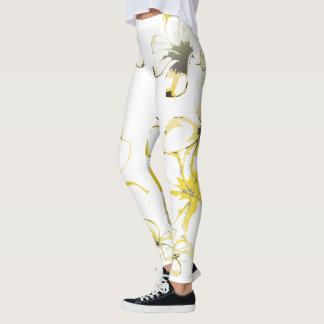 Candid Plumeria Leggings