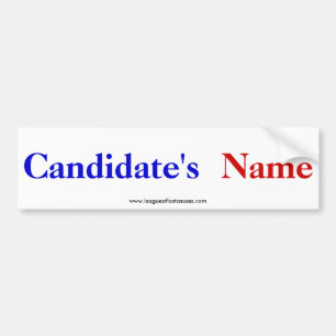 "Candidate" bumper sticker