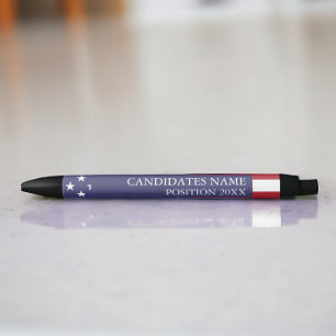 Candidate for election personalized  black ink pen
