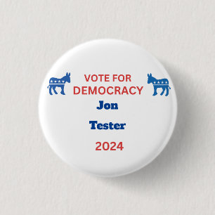 Candidate Name Election 2024 Democrat Customize 1 Inch Round Button