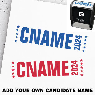 Candidate name year political election campaign self-inking stamp
