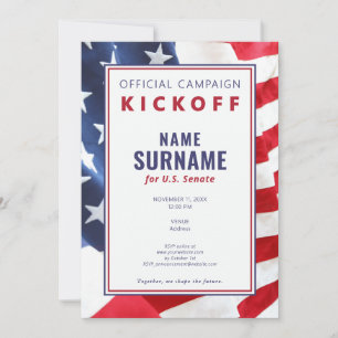 Candidate Official Campaign Kickoff Party Launch Invitation