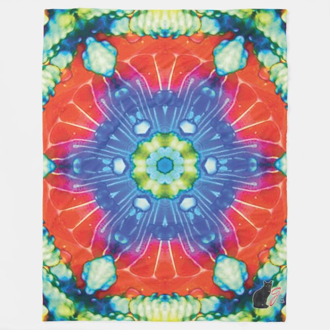 Candied Kaleidoscope Fleece Blanket (Front)