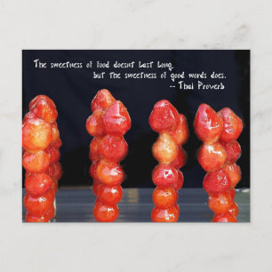 Candied Strawberry Skewers Postcard