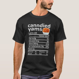 Candied Yams Nutrition Food Facts Thanksgiving Cos T-Shirt