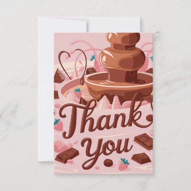 Candies Cute Chocolate thank you card (Front)