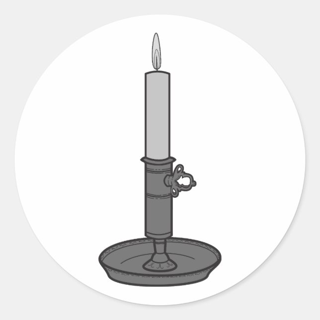 Candle 01 classic round sticker (Front)