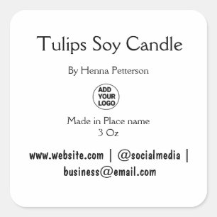 candle add q r code business square sticker